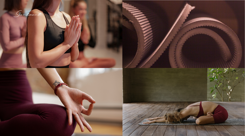 Tranquil yoga studio with soft lighting and serene decor, enhanced by natural scent diffusers and calming fragrance oils, creating a peaceful ambiance for practice.