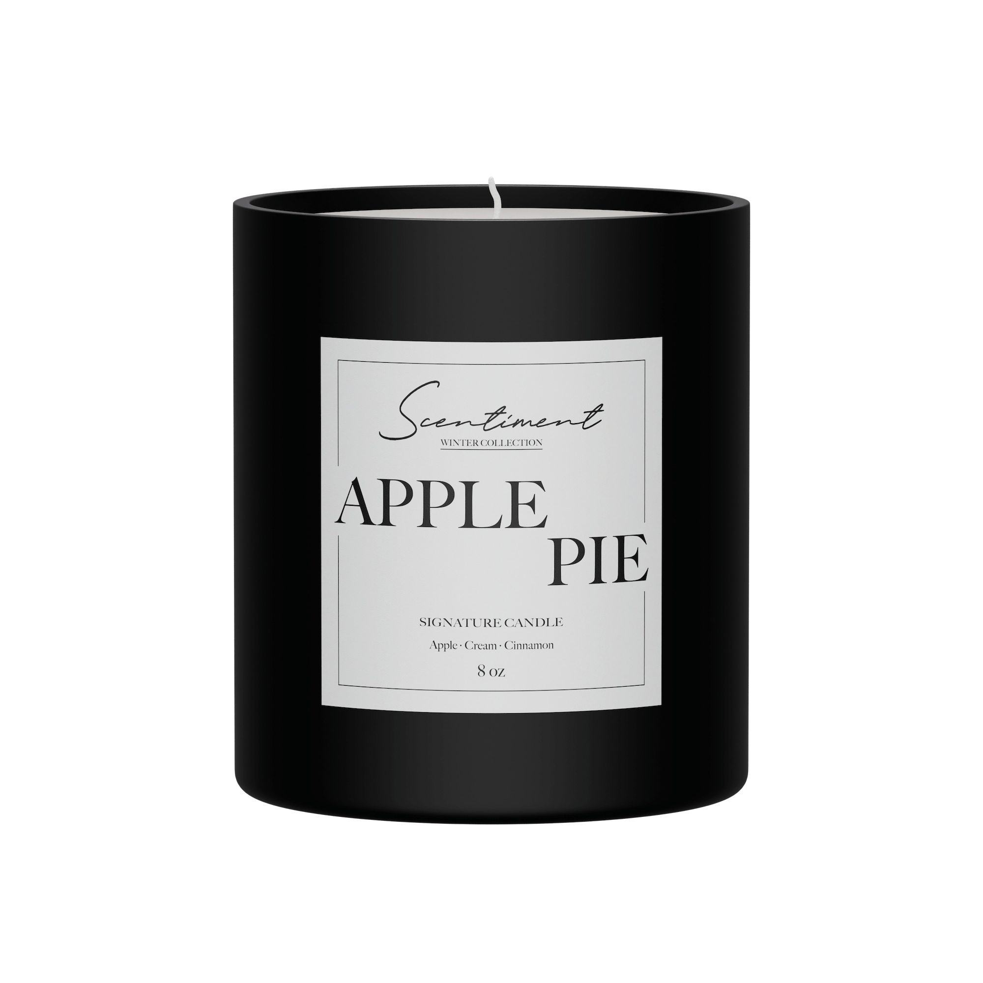 Apple Pie Candle 8oz with notes of Apple, Cream, Cinnamon, Freshly baked crust