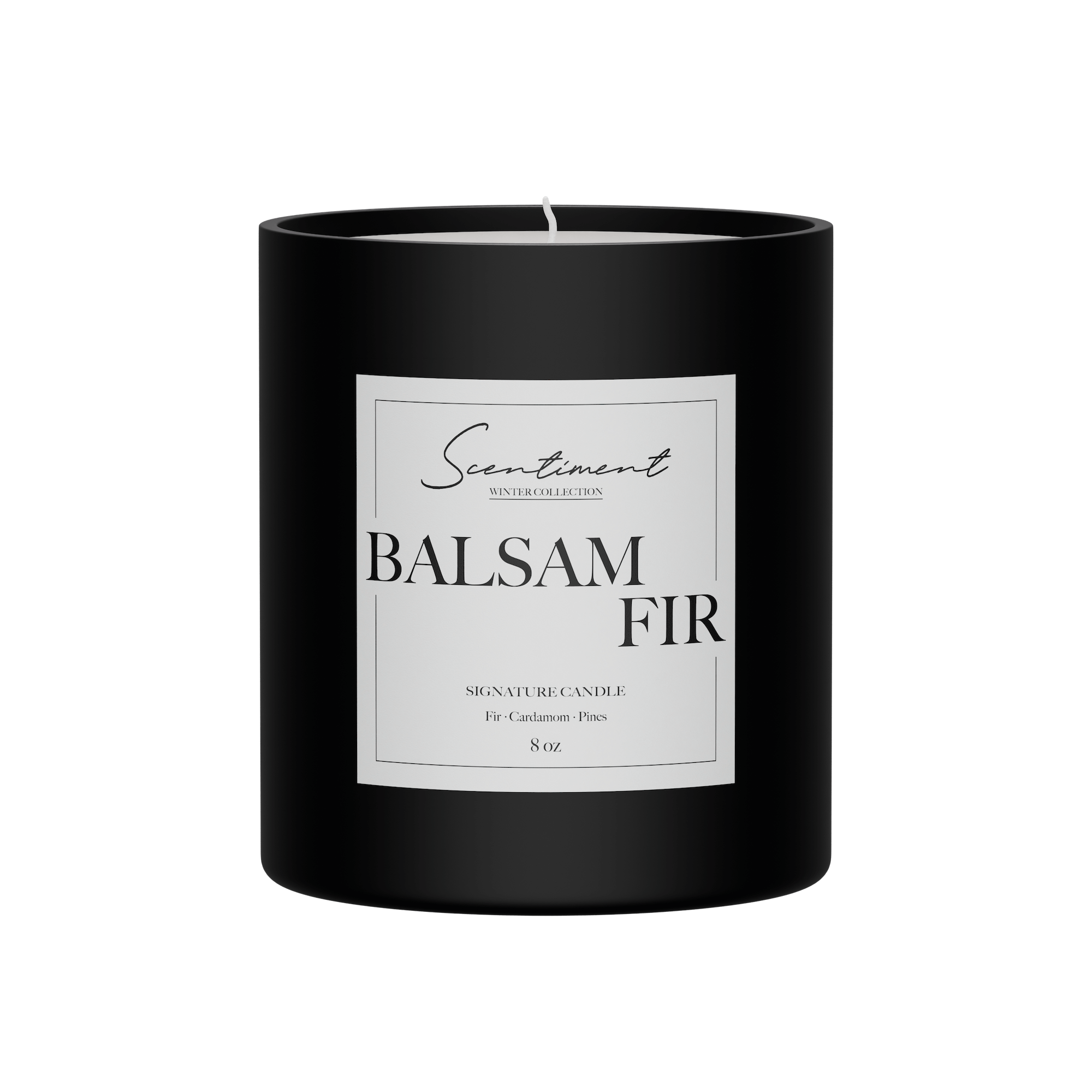 Balsam Fir Candle 8oz with notes of Fir Balsam, Pine