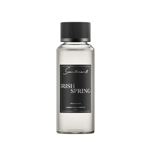 Irish Spring Fragrance oil, with notes of Bergamot, Lavender, and Amberwood.