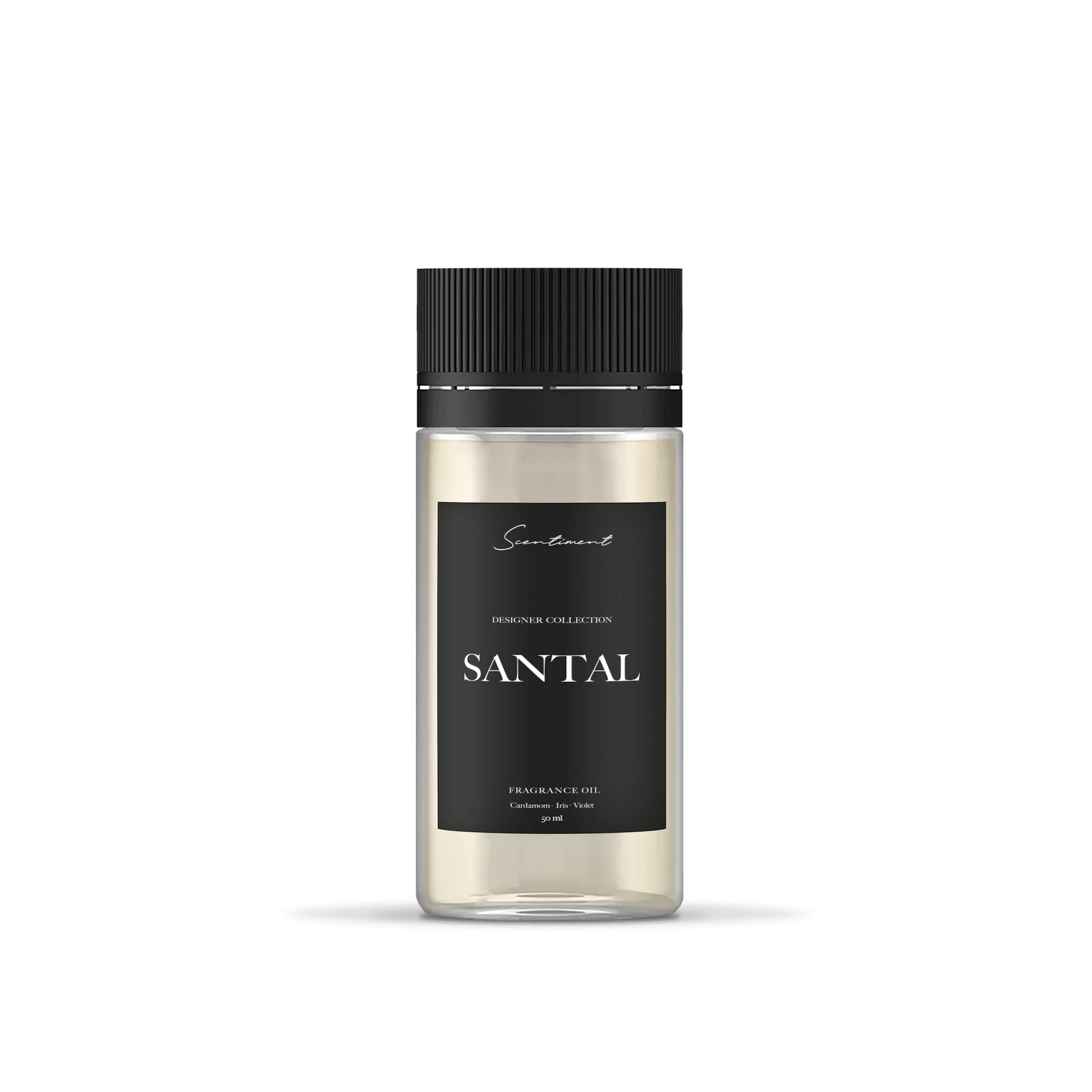 Santal, inspired by Santa 33®, with notes of Cardamom, Iris and Violet.