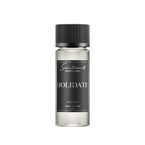 Holidate 50ml Fragrance Oil with notes of Cinnamon, Clove, Vanilla, Spice