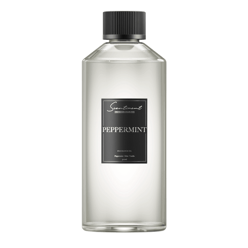 Peppermint 500ml Fragrance Oil with notes of Peppermint, Mint, Eucalyptus, Vanilla, Sandalwood
