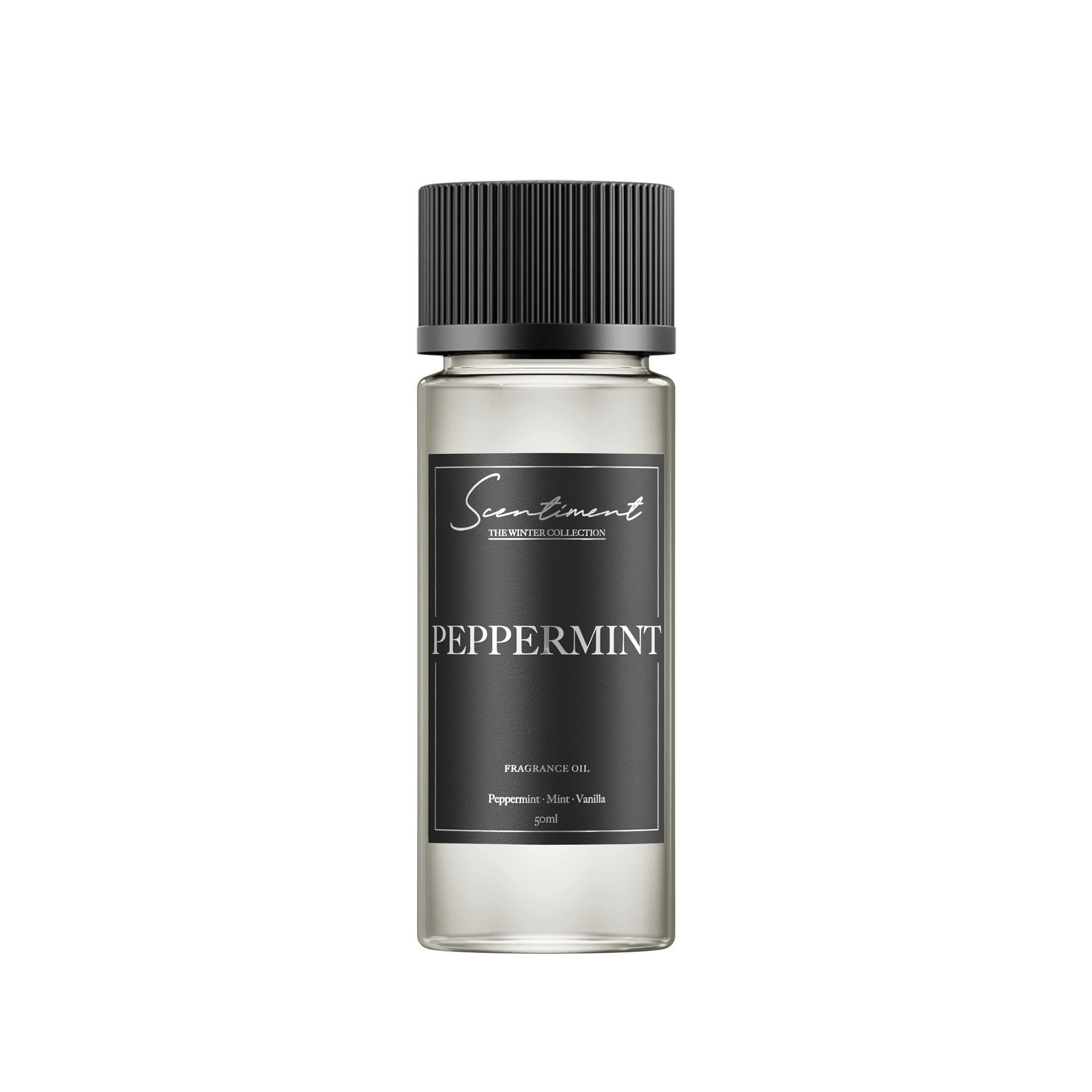 Peppermint 50ml Fragrance Oil with notes of Peppermint, Mint, Eucalyptus, Vanilla, Sandalwood
