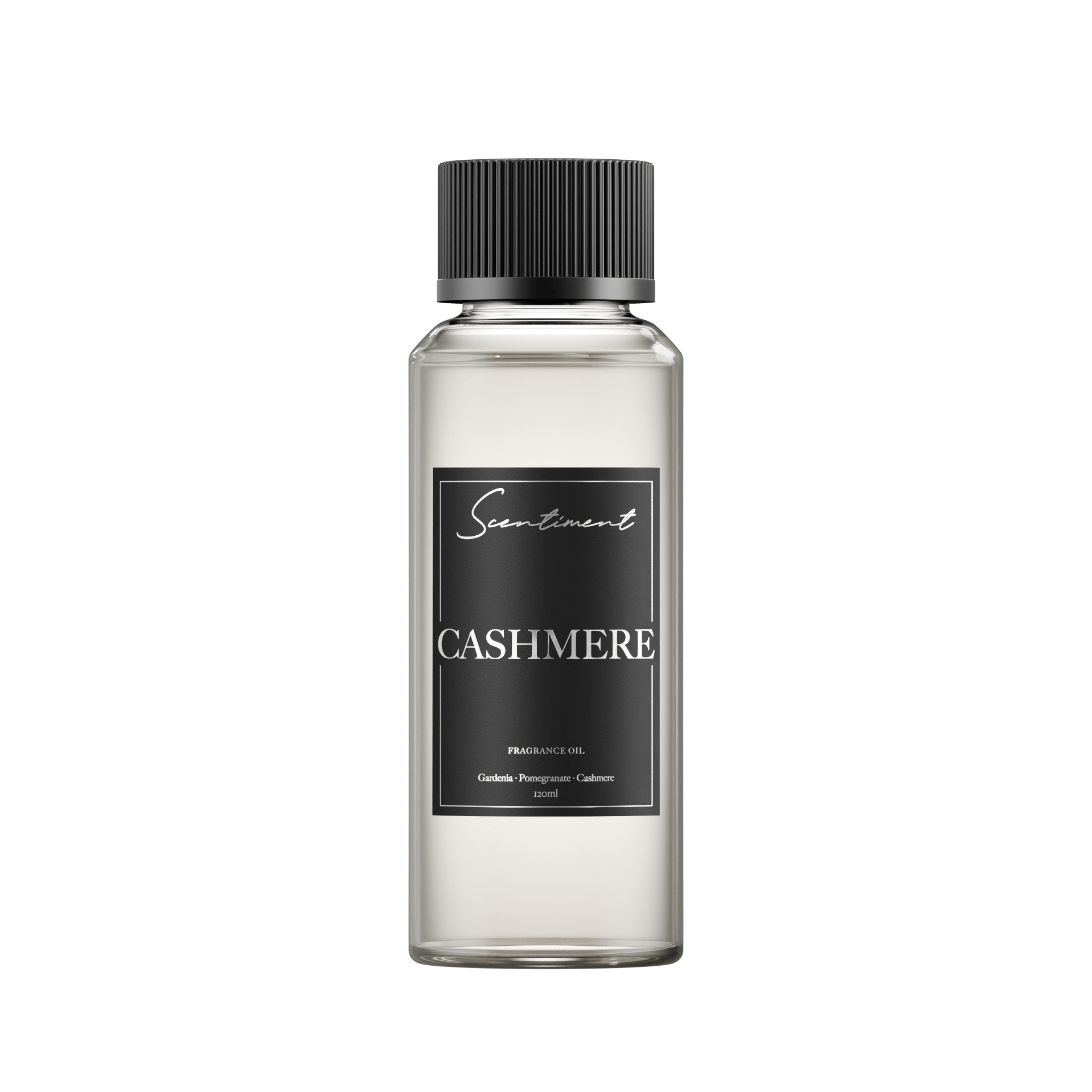 Cashmere 120ml Fragrance Oil with notes of Gardenia, Freesia, Pomegranate, Lily, Cashmere, Woods
