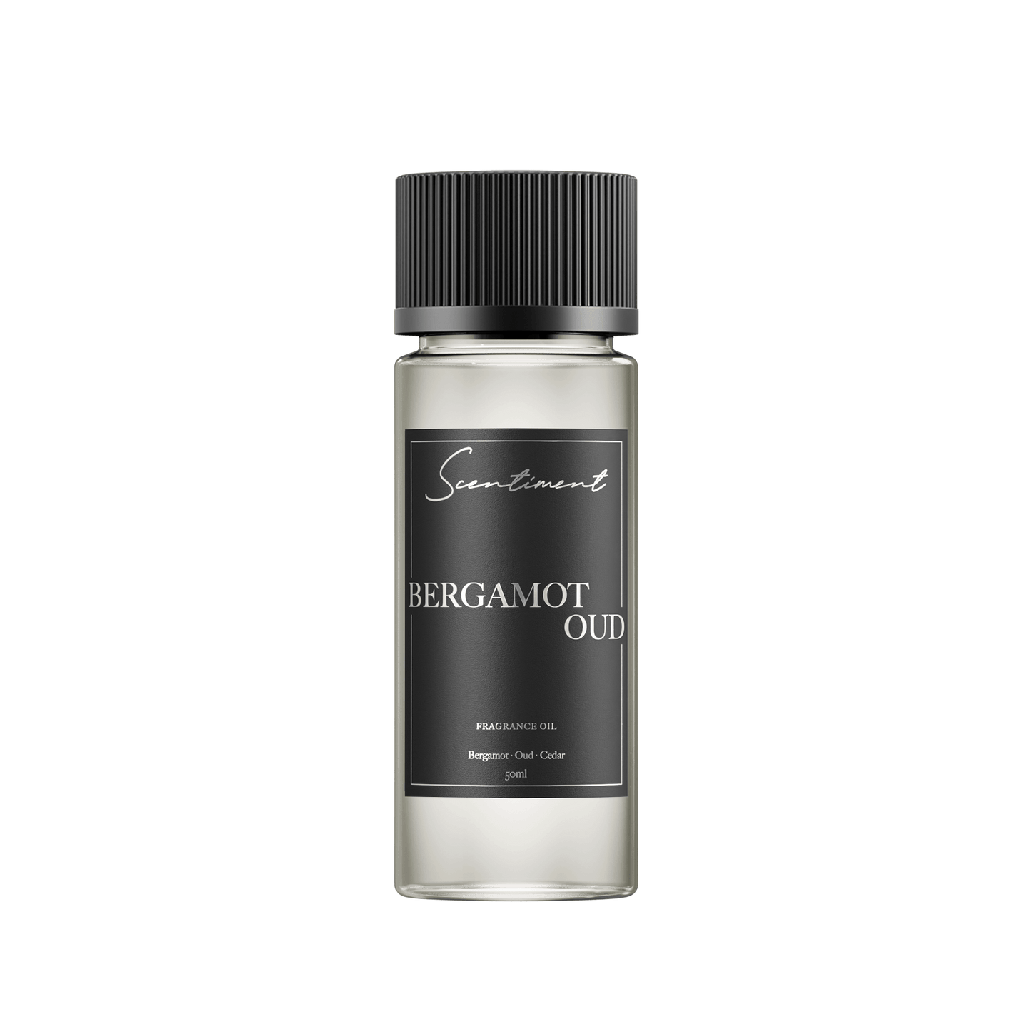 Bergamot Oud 50ml Fragrance Oil with notes of Orange, Bergamot, Lemon, Oud, Cedar
