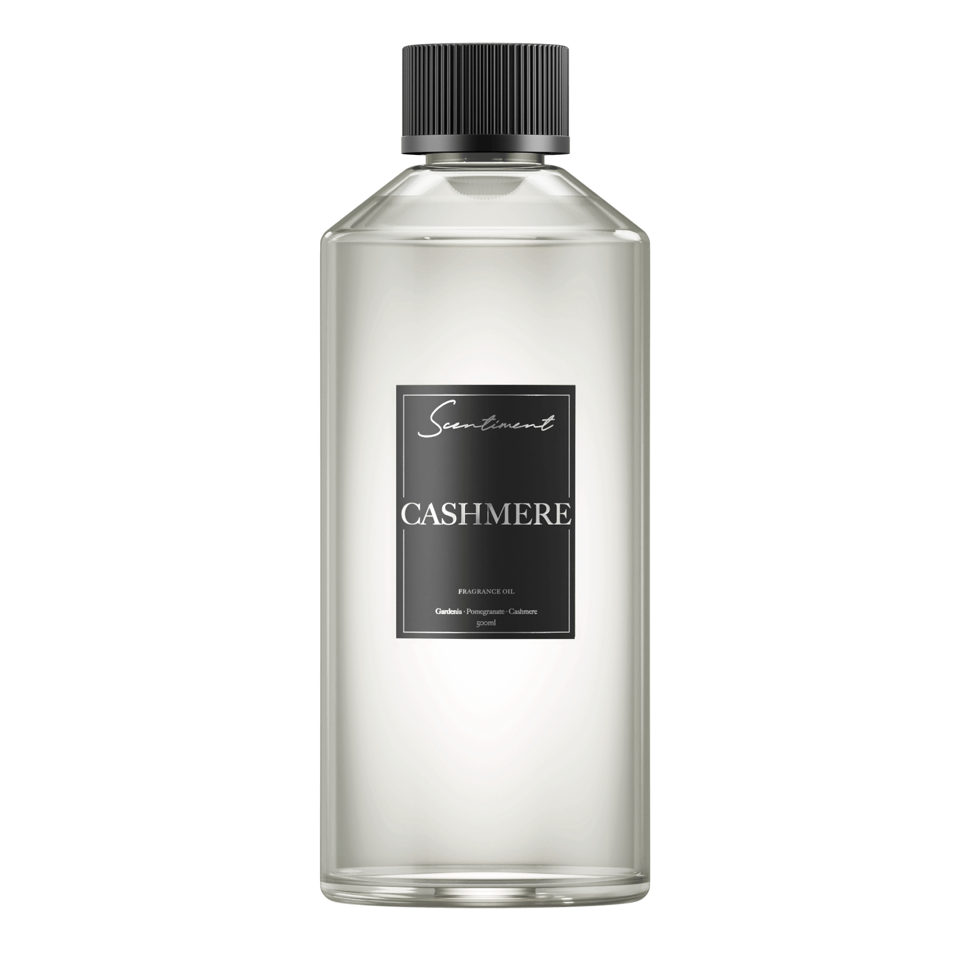 Cashmere 500ml Fragrance Oil with notes of Gardenia, Freesia, Pomegranate, Lily, Cashmere, Woods
