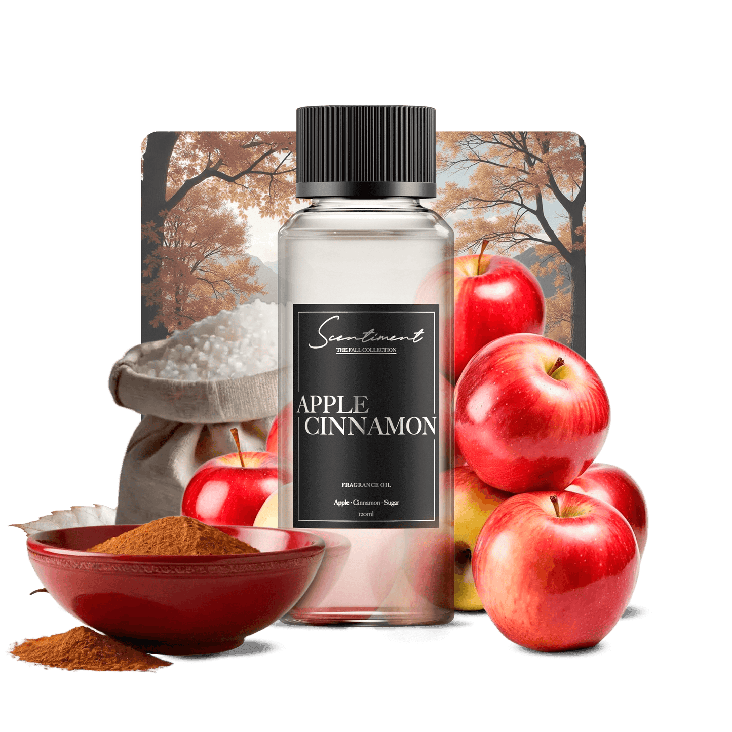 Apple Cinnamon Fragrance Oil with notes of Apples and Cinnamon