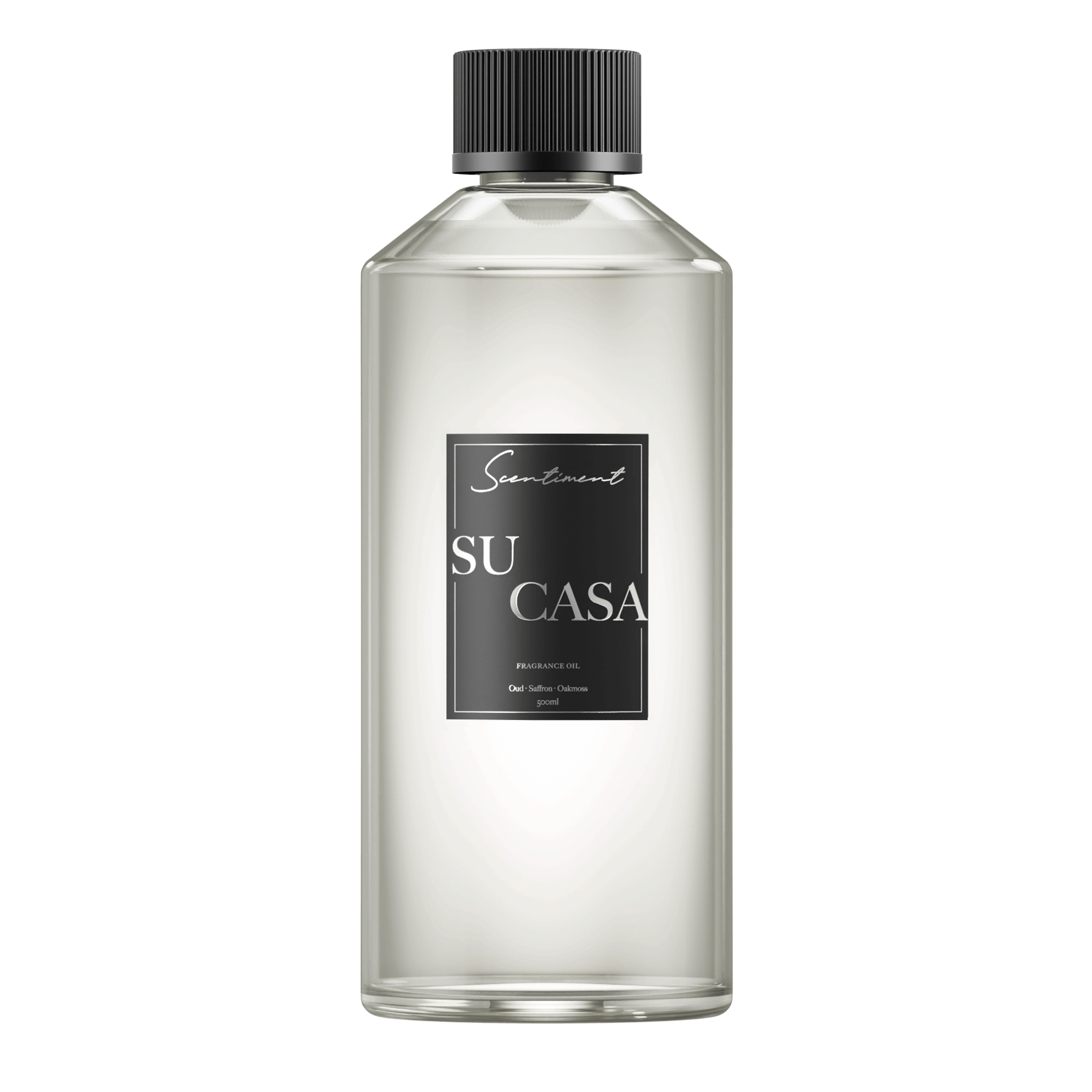 Su Casa 500ml Fragrance Oil with notes of Oud, Seffron, Oakmoss
