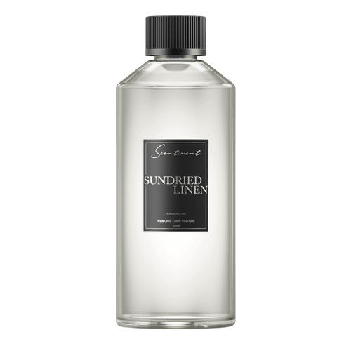 Sundried Linen 500ml Fragrance Oil with notes of  Lemon, Cotton Blossom, Solar Musk