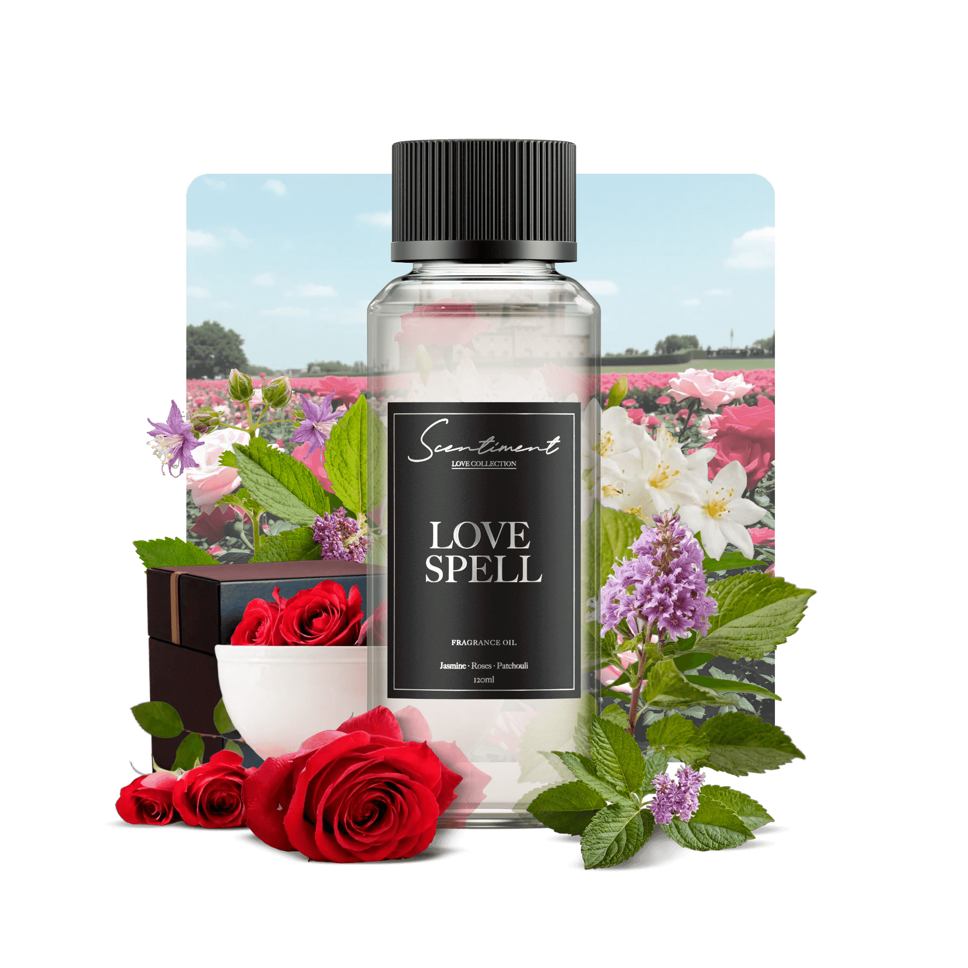 Love Spell Fragrance Oil with notes of Jasmine, Roses, Patchouli