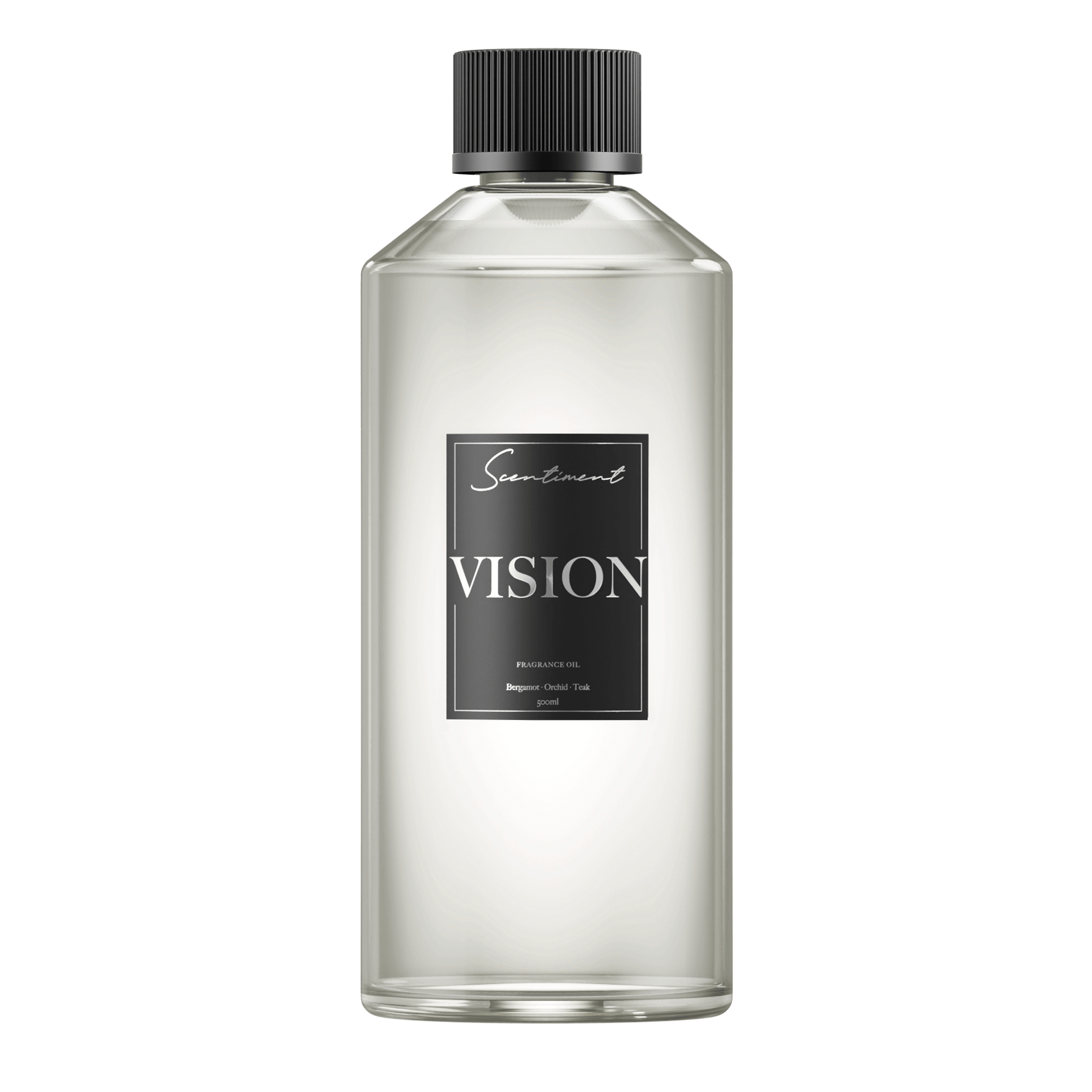 Vision 500ml Fragrance Oil with the notes of Bergamot, Orchid , Teak