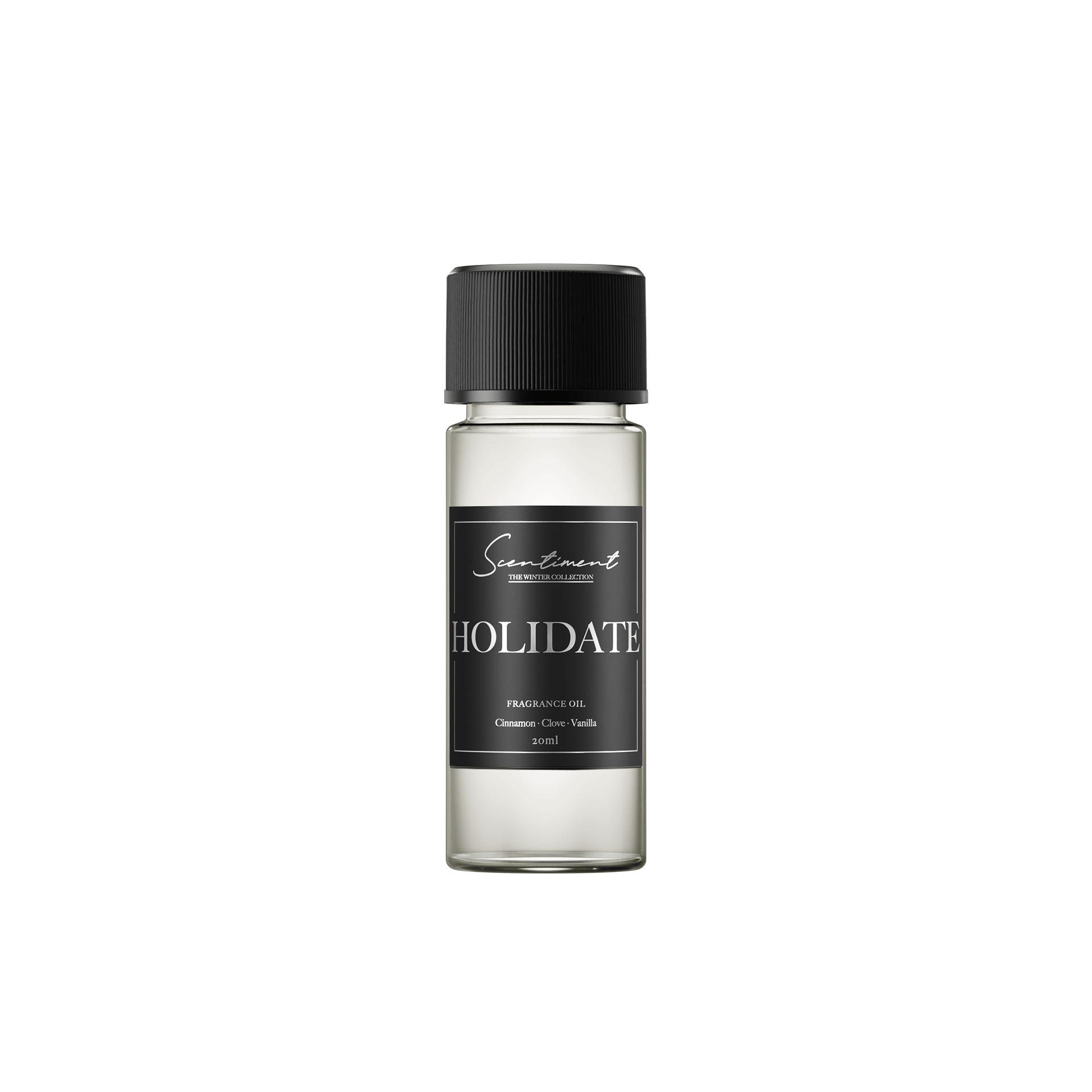 Holidate 20ml Fragrance Oil with notes of Cinnamon, Clove, Vanilla, Spice