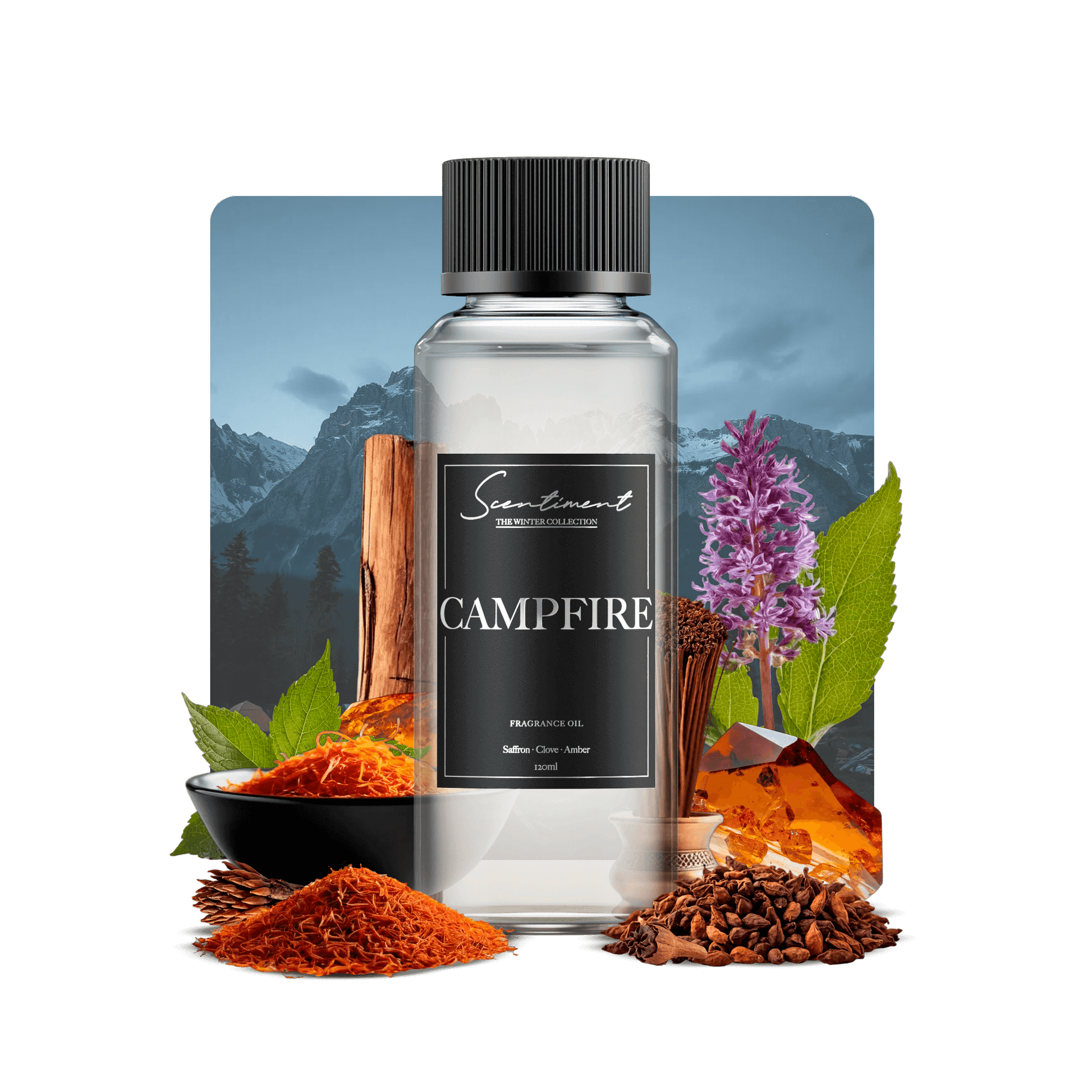 Campfire Fragrance Oil with notes of Saffron, Clove, Sandalwood