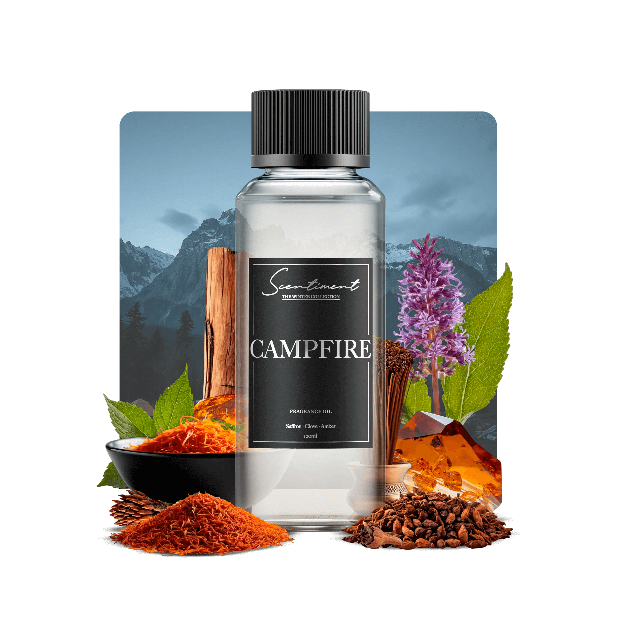 Campfire Fragrance Oil with notes of Saffron, Clove, Sandalwood